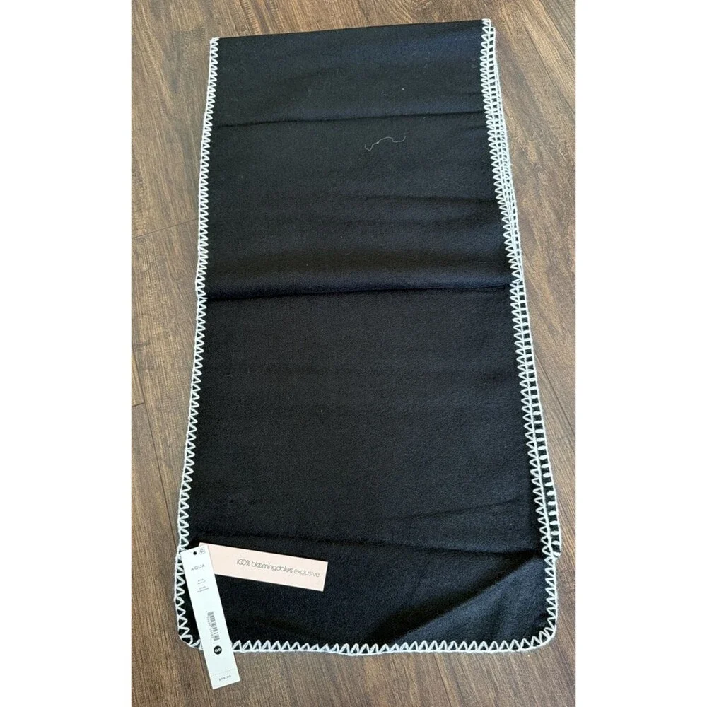 AQUA Women's Whipstitch Scarf Soft and Cozy Black One Size 14